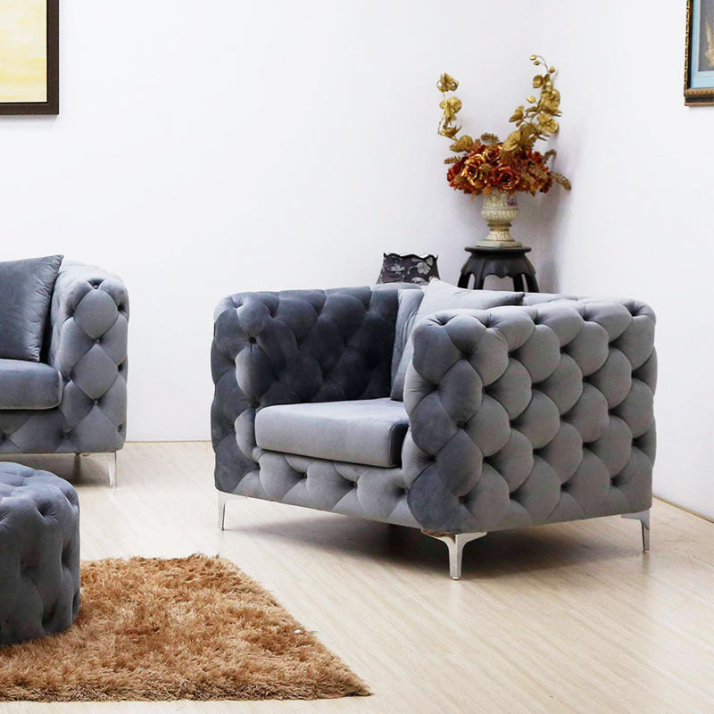 Chesterfield Velvet Sofa Set